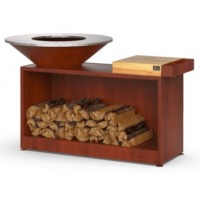 Гриль-мангал Smoke House HOLLA-GRILL-Rust-Wide большая открытая тумба