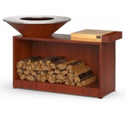 Гриль-мангал Smoke House HOLLA-GRILL-Rust-Wide большая открытая тумба