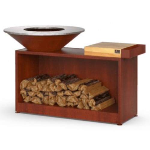 Гриль-мангал Smoke House HOLLA-GRILL-Rust-Wide большая открытая тумба