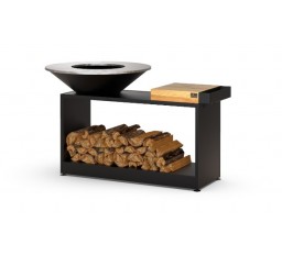 Гриль-мангал Smoke House HOLLA-GRILL-Black-Wide Open