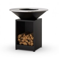 Гриль-мангал Smoke House HOLLA-GRILL-Black-Open