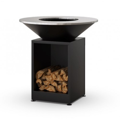 Гриль-мангал Smoke House HOLLA-GRILL-Black-Open