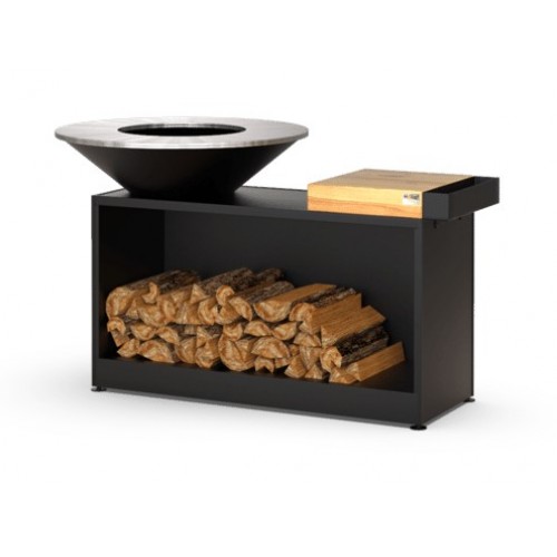 Гриль-мангал Smoke House HOLLA-GRILL-Black-Wide велика відкрита тумба