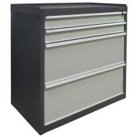 Инструментальная тумба для мастерской LITPOL Szw 201-2M2B на 4 выдвижных ящика