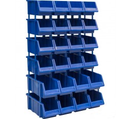 Односторонний пластиковый стеллаж УХЛ-МАШ 315-16/415-8 1150x692x402