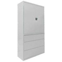 Шкаф металлический офисный LITPOL Skb 3 с картотечной тумбой