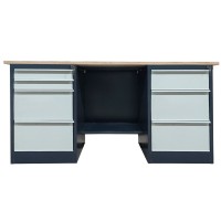 Верстак металлический двухтумбовый LITPOL Stw 326-2M2B/S2B