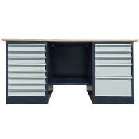 Верстак металлический двухтумбовый LITPOL Stw 326-8M/3MSB