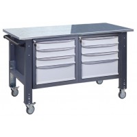 Верстак слесарный мобильный на регулируемых опорах УХЛ-МАШ ВРМ 31 3МС-3МС О1