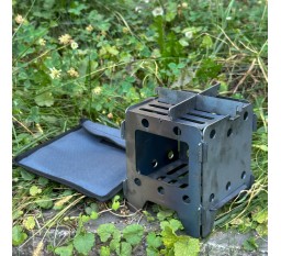 Печь-щепочница Mzavod 13.5х13.5х15см 2мм маленькая с чехлом