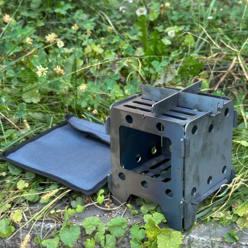 Печь-щепочница Mzavod 13.5х13.5х15см 2мм маленькая с чехлом