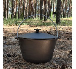 Котел туристический КТ-10 чугунный с крышкой 10л.