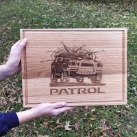 Кухонная доска с гравировкой "PATROL" 30*40