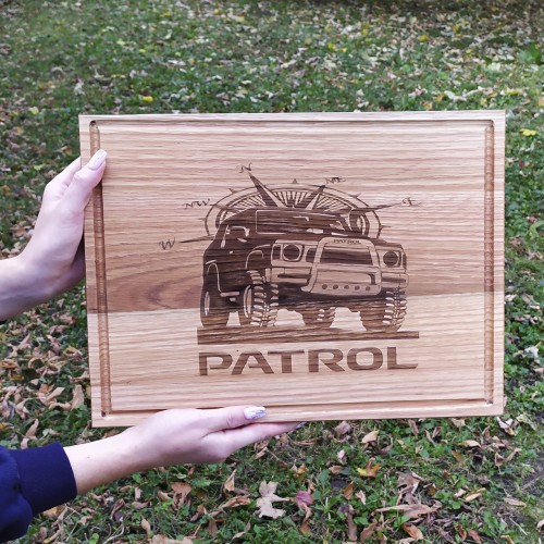 Кухонная доска с гравировкой "PATROL"