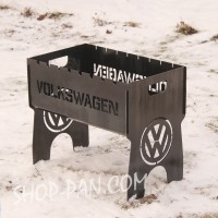 Мангал на 8 шт. разборной WOLKSWAGEN с индивидуальной гравировкой.