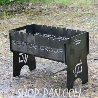 Мангал на 8 шт. разборной с индивидуальной гравировкой - VECTOR GROUP - в подарок
