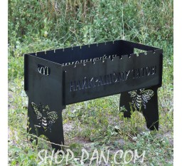 Мангал разборный на 8 шт с индивидуальной гравировкой - ЛУЧШЕМУ ПАТУ - на подарок
