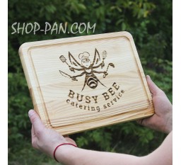 Кухонная доска с гравировкой BUSY BEE