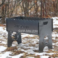 Мангал на 8 шт. разборной с индивидуальной гравировкой - Ярик жарит