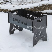 Мангал на 8 шт. разборной с индивидуальной гравировкой - SUPER ПАТО
