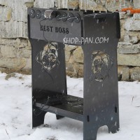 Мангал разборный высокий со встроенной шашлычницей и мотором на 8 шампуров - Best Boss