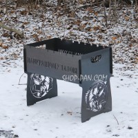 Мангал на 8 шт. разборной с индивидуальной гравировкой.
