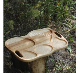 Кухонная доска для подачи блюд 30x50 см, прямоугольная, на 5 секций, двухсторонняя