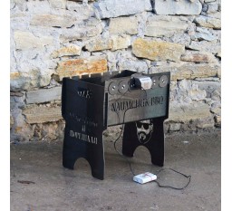 Мангал автоматический на 6 шампуров с гравировкой.