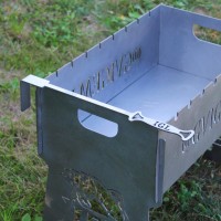 Кочерга из нержавейки 3 мм для сковороды и мангала с гравировкой.