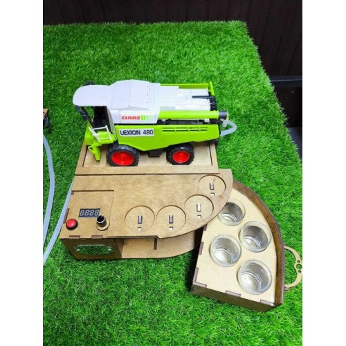 Наливатор BORO "Комбайнер" CLAAS-MINI под 4 рюмки со встроенным аккумулятором и надписью
