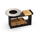 Гриль-мангал Smoke House HOLLA-GRILL-Black-Wide Open