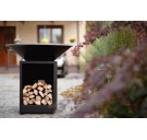 Гриль-мангал Smoke House HOLLA-GRILL-Black-Open