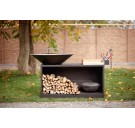 Гриль-мангал Smoke House HOLLA-GRILL-Black-Wide велика відкрита тумба