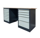 Верстак металлический двухтумбовый LITPOL Stw 326-8M/3MSB