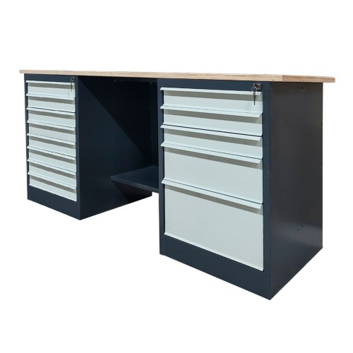 Верстак металлический двухтумбовый LITPOL Stw 326-8M/3MSB