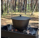 Котел туристический КТ-10 чугунный с крышкой 10л.
