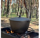 Котел туристический КТ-10 чугунный с крышкой 10л.