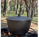 Котел туристический КТ-12 чугунный с крышкой 12л.