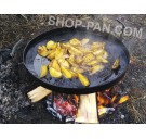 Сковорода-гриль из бороны 50 см со удобными ручками и крышкой.