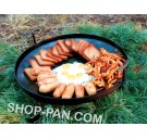 Сковорода-гриль из бороны 50 см со удобными ручками и крышкой.