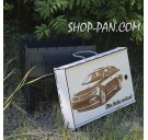 Мангал разборный на 8 шт. ЛУЧШИЙ ПАПА с индивидуальной надписью - на подарок