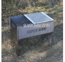 Мангал SHOP-PAN коричневый (золотой) с индивидуальной гравировкой на 8 шампуров.