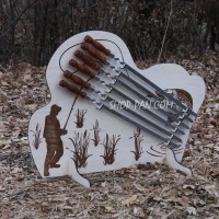 Эксклюзивная подставка с гравировкой для шампуров.