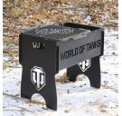 Мангал разборный на 8 шампуров с индивидуальной гравировкой - World of Tanks