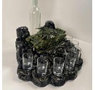 Автоматический наливатор Танк Т-72 со стелой на 7 рюмок (3D-печать)