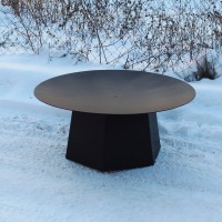 Стильная окрашенная чаша для огня 80 см с подставкой