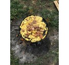 Сковорода-гриль из бороны 50 см со удобными ручками и крышкой.